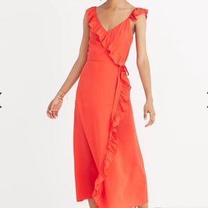 NWOT Madewell ruffle wrap maxi dress sz 10